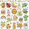 20 Pcs Summer Diamond Painting Kits for Kids 5d Diamond Art Keychains Flower Insect Animal Bee Frog Craft Tags Creative Ornament Gifts Spring Summer Decor for Kids Adults